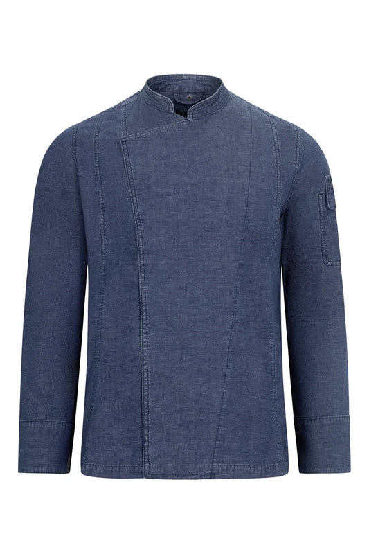 Tunica bucatar maneca lunga bumbac/elastan 178g albastru denim V405212S
