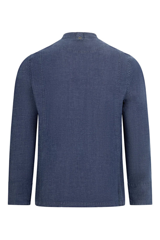 Tunica bucatar maneca lunga bumbac/elastan 180g albastru denim V405212S