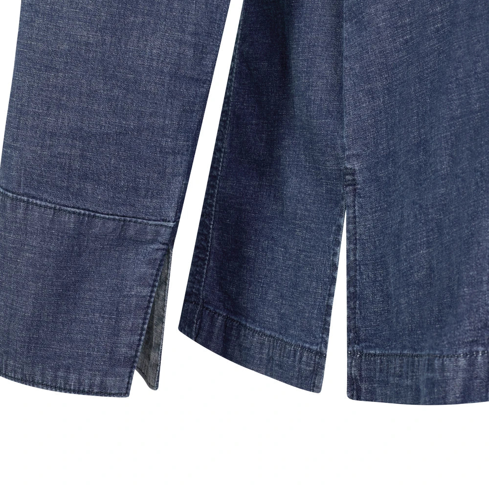 Tunica bucatar maneca lunga bumbac/elastan 180g albastru denim V405212S