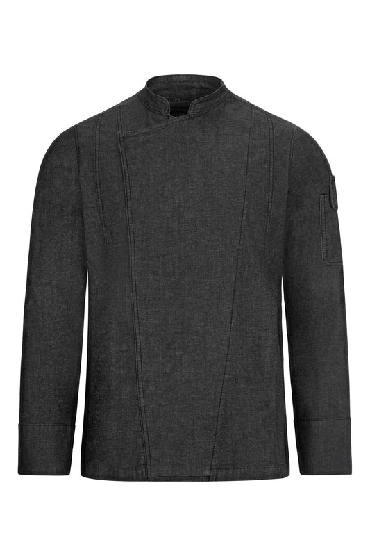 Tunica bucatar maneca lunga bumbac/elastan 178g gri inchis denim V405212S