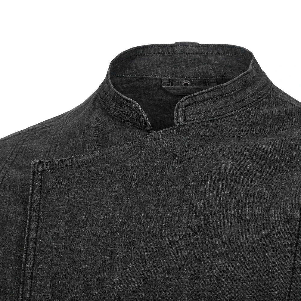 Tunica bucatar maneca lunga bumbac/elastan 180g gri inchis denim V405212S