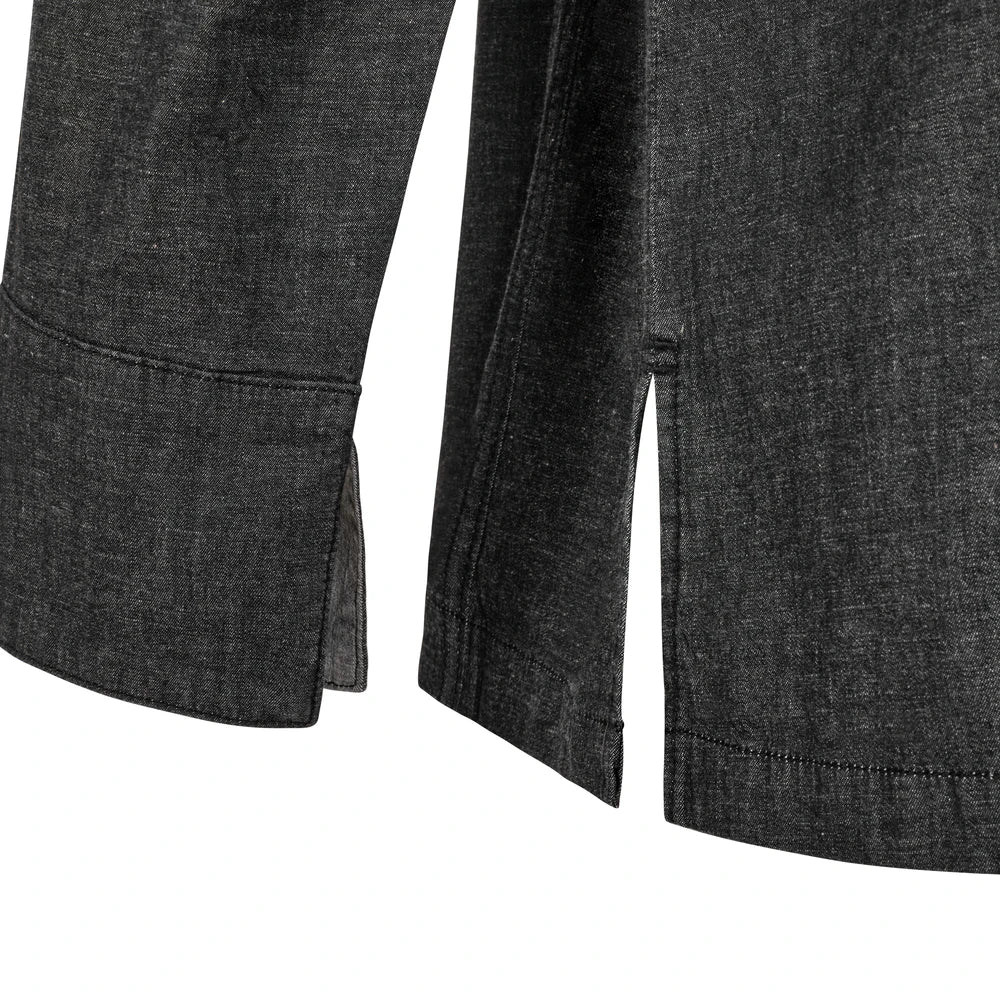 Tunica bucatar maneca lunga bumbac/elastan 180g gri inchis denim V405212S