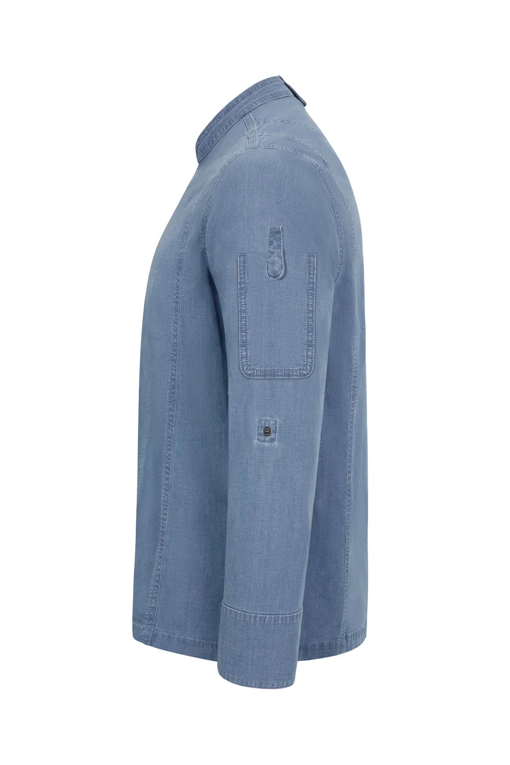 Tunica bucatar maneca lunga bumbac/elastan 180g albastru deschis denim V405212S