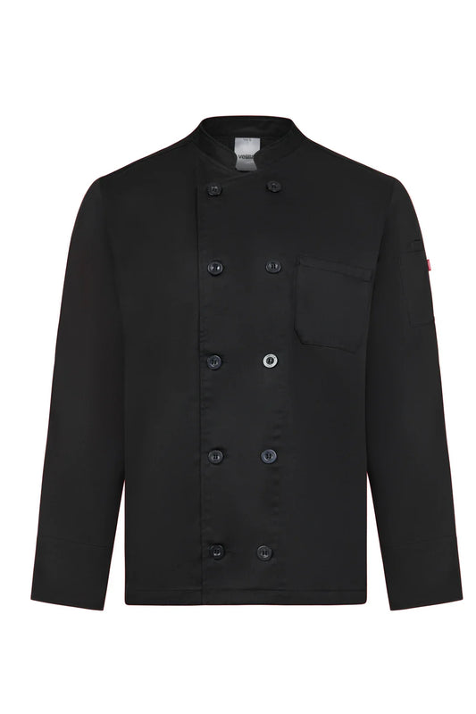 Tunica bucatar maneca lunga poliester/bumbac 190g negru V405224