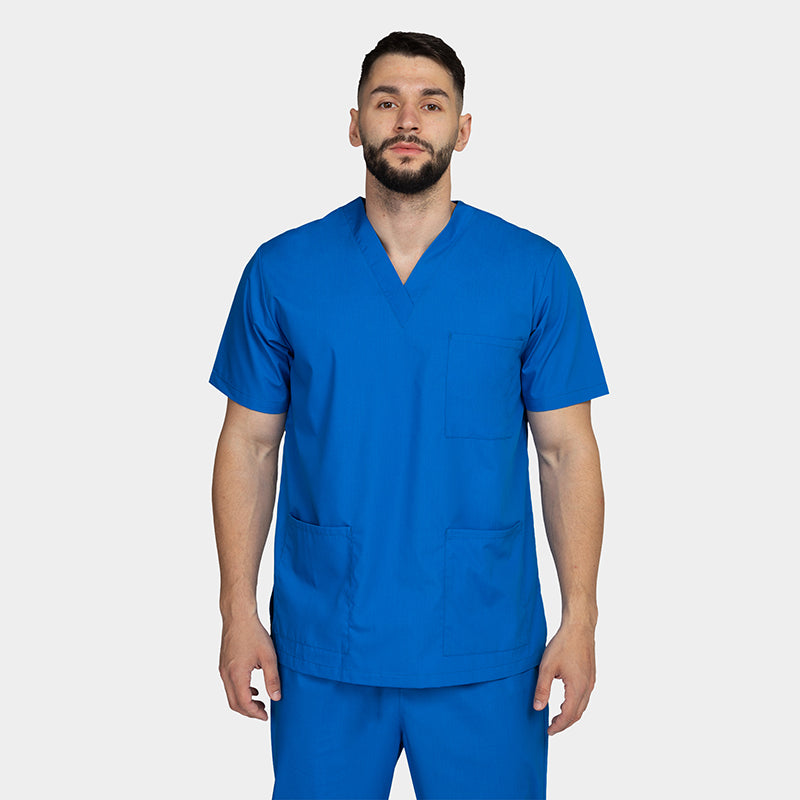 Costum medical tercot 110g albastru royal unisex Cesare