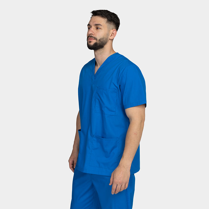 Costum medical tercot 110g albastru royal unisex Cesare