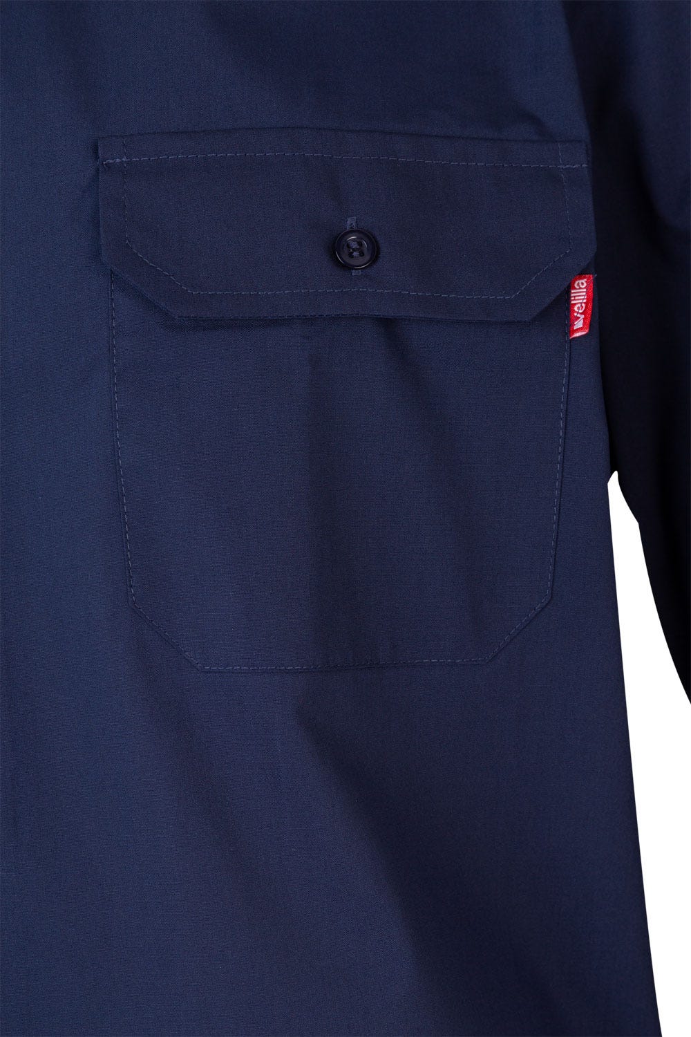 Camasa poplin 105g maneca lunga albastru marin V520