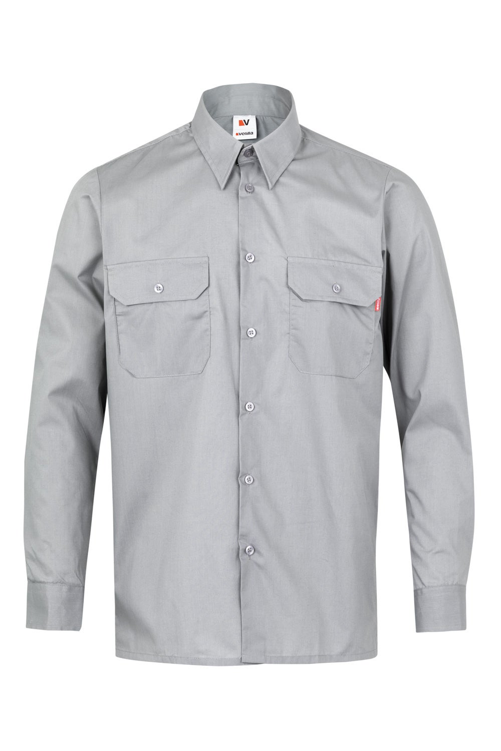 Camasa poplin 105g maneca lunga gri V520