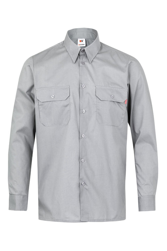 Camasa poplin 105g maneca lunga gri V520