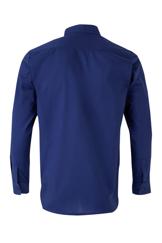 Camasa poplin 105g maneca lunga albastru royal V520