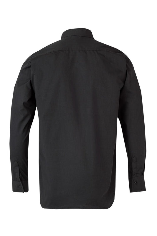 Camasa poplin 105g maneca lunga negru V529