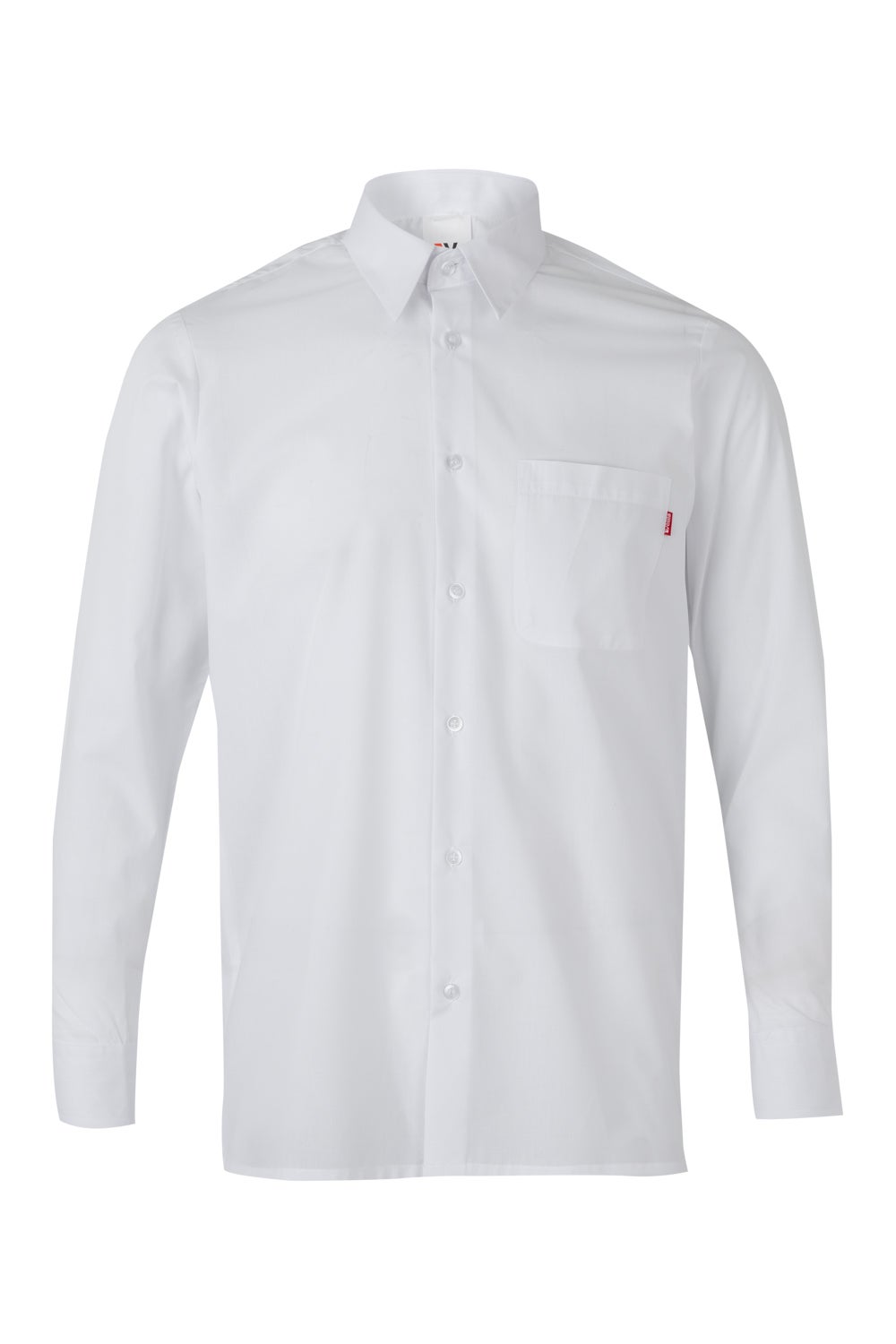 Camasa poplin 105g maneca lunga alb V529
