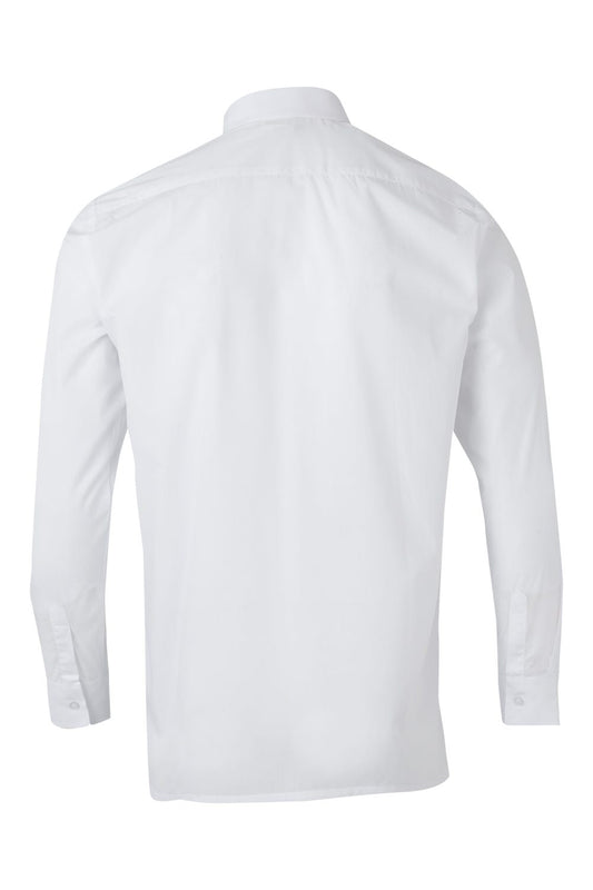 Camasa poplin 105g maneca lunga alb V529