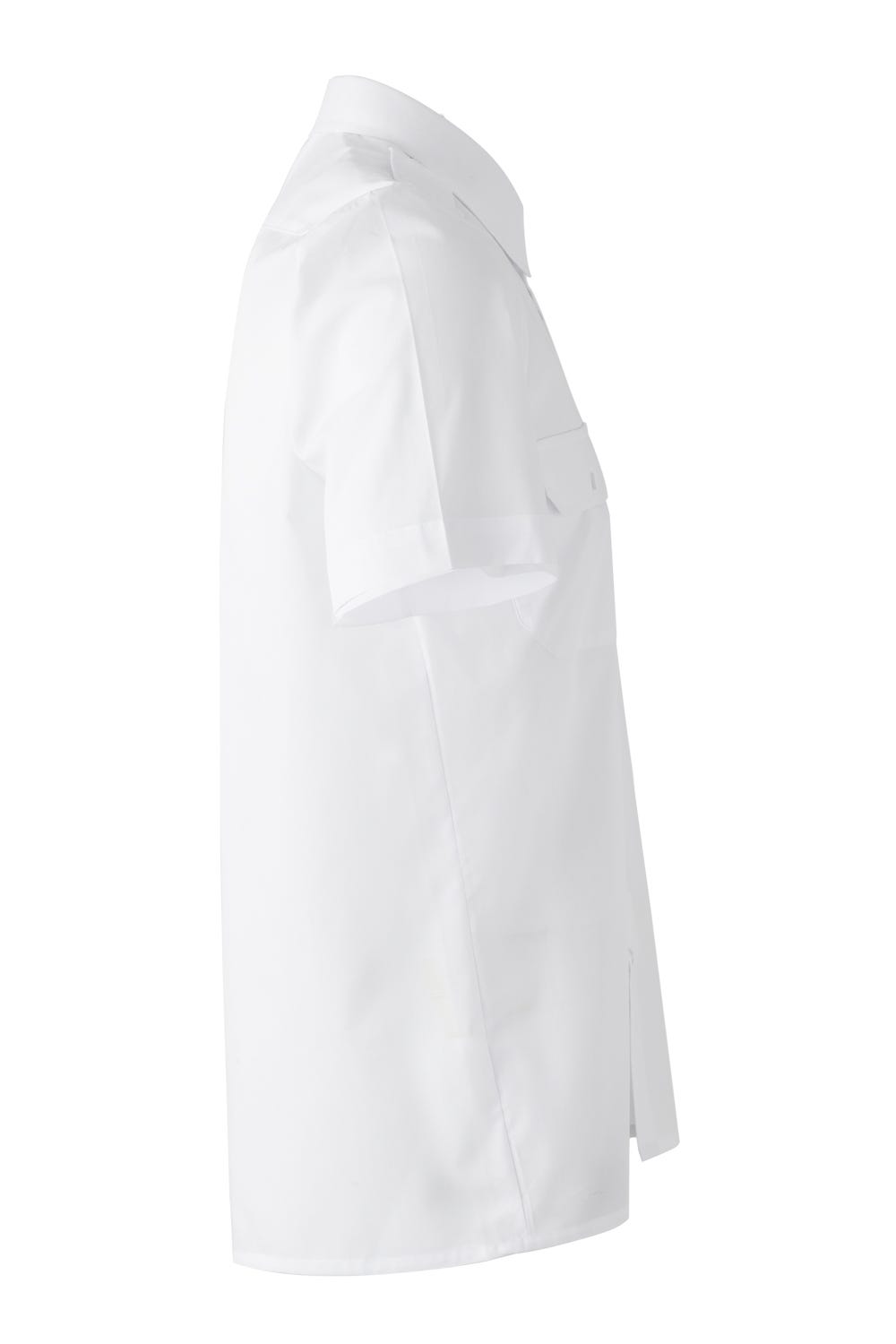Camasa cu epoleti poplin 105g maneca scurta alb V532