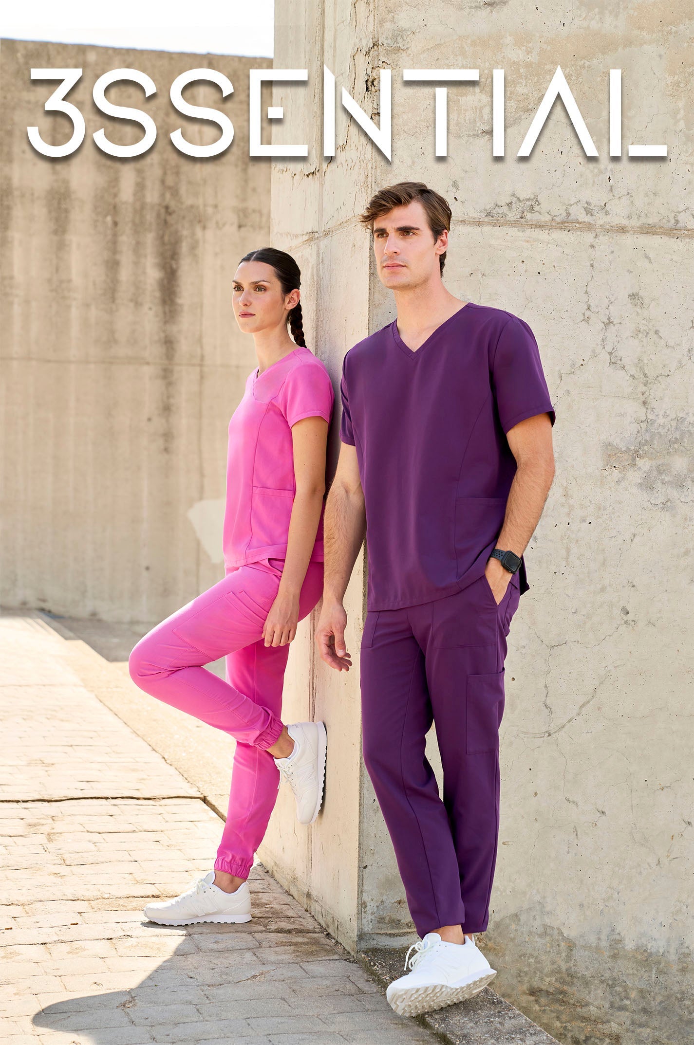 Pantaloni purestretch cu material antibacterian si hidrofob alb V533020S