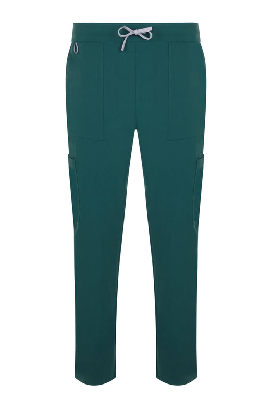 Pantaloni purestretch cu material antibacterian si hidrofob verde jungla V533020S