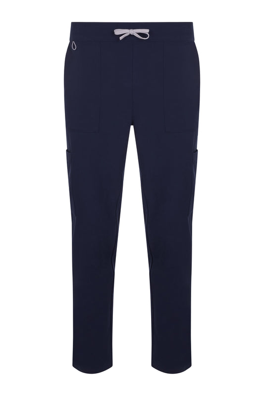 Pantaloni purestretch cu material antibacterian si hidrofob albastru nocturn V533020S