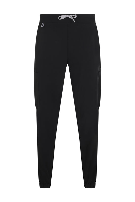 Pantaloni jogger purestretch cu material antibacterian si hidrofob negru V533021S