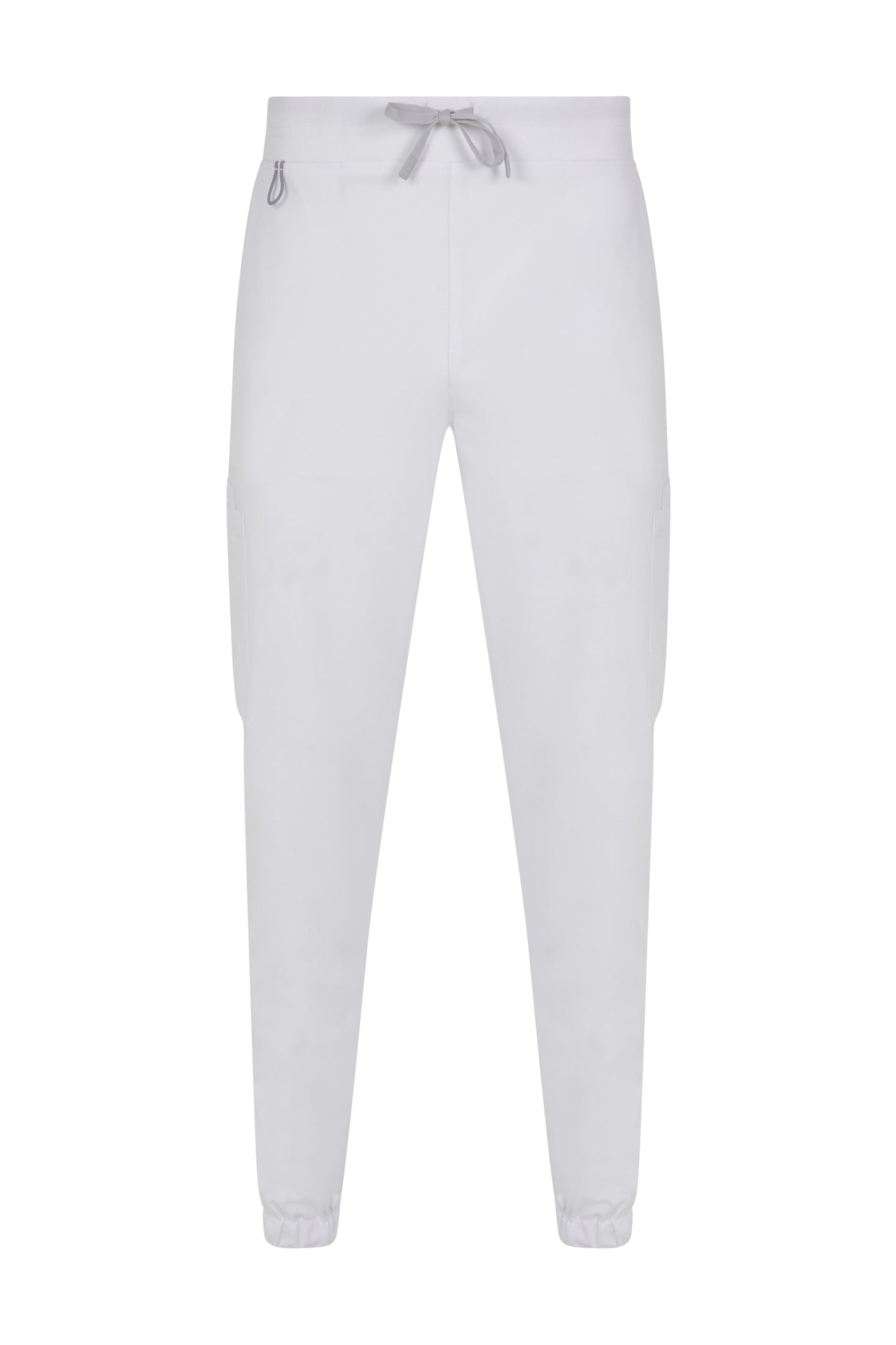 Pantaloni jogger purestretch cu material antibacterian si hidrofob alb V533021S