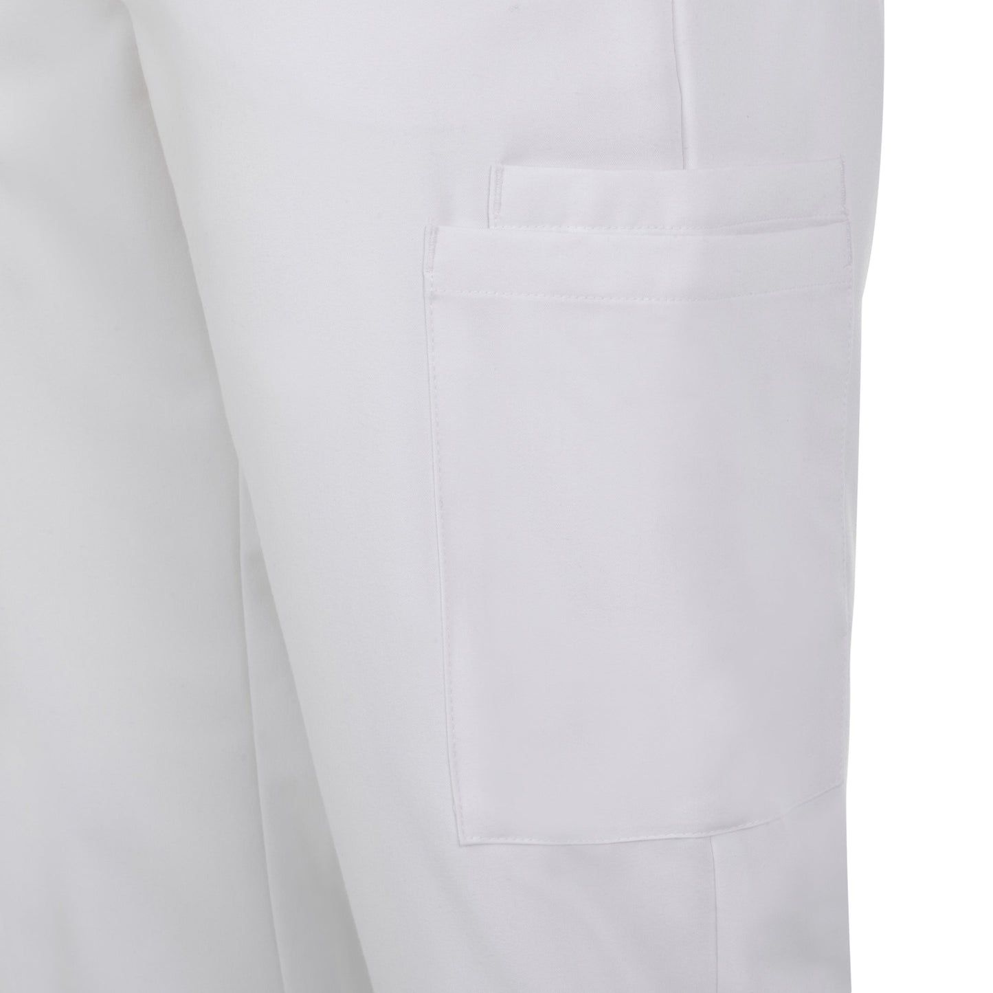 Pantaloni jogger purestretch cu material antibacterian si hidrofob alb V533021S