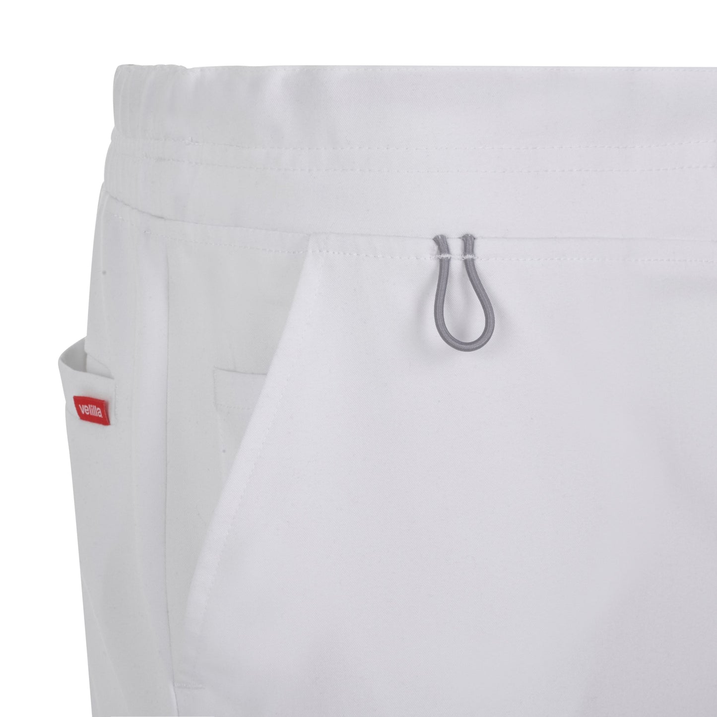 Pantaloni jogger purestretch cu material antibacterian si hidrofob alb V533021S