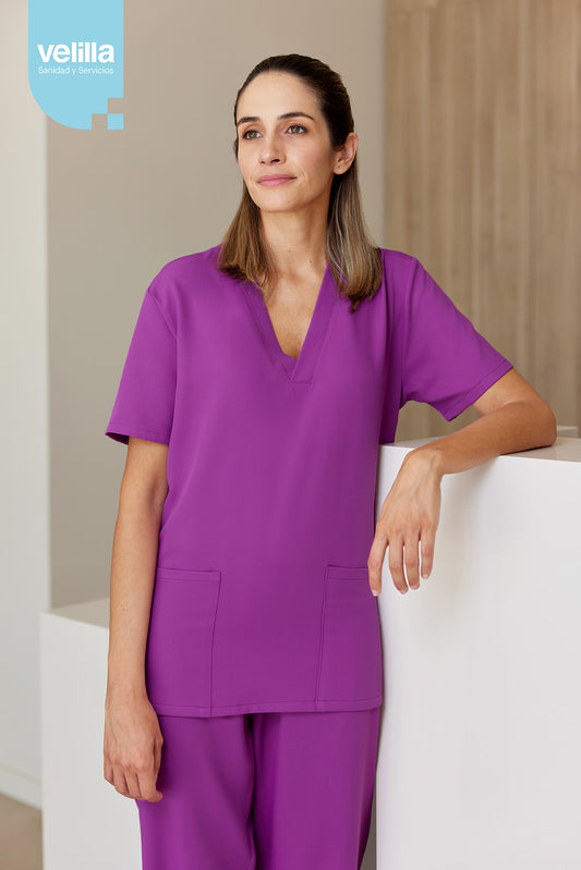 Bluza medicala microfibra 140g mov bougainvillea V535207