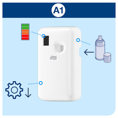 Dispenser odorizant Tork, alb, A1 – 562000