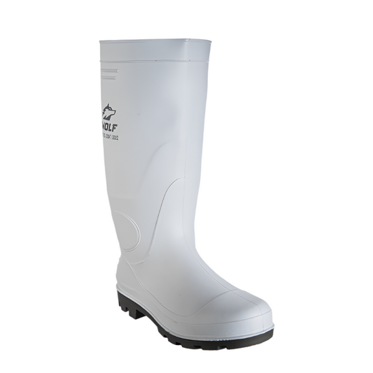 Cizme PVC nitril albe O4 Powergrip
