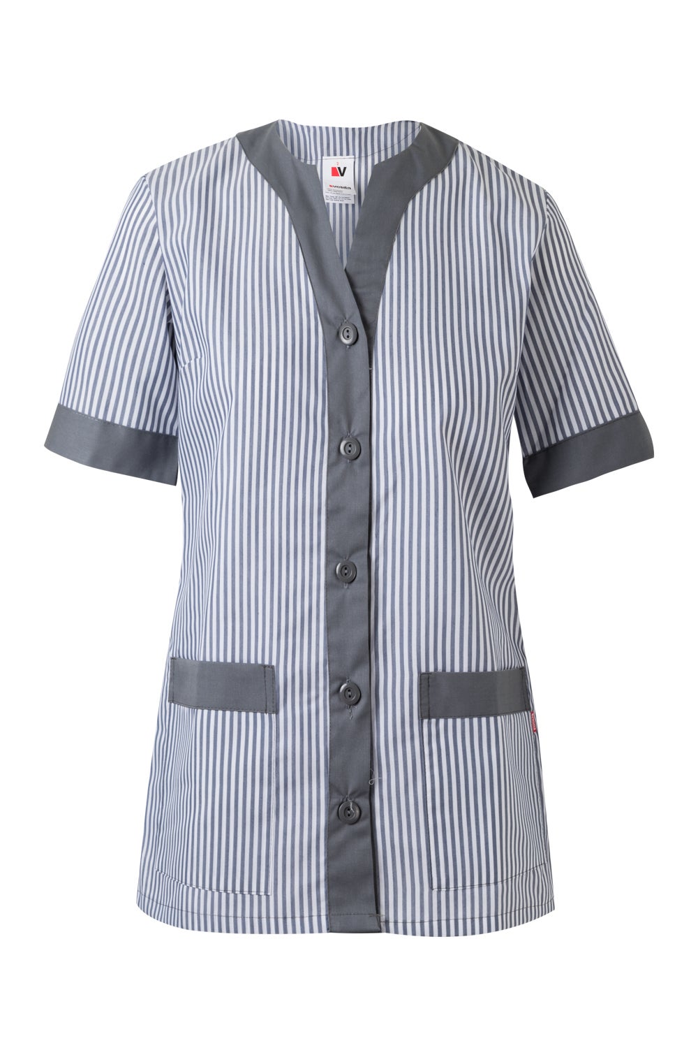 Bluza poplin 105g nasturi gri V579