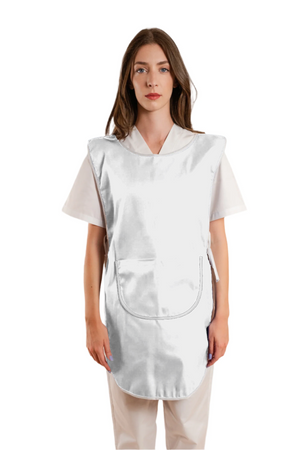 Sort poncho cu buzunar alb/alb tercot 195g Duo