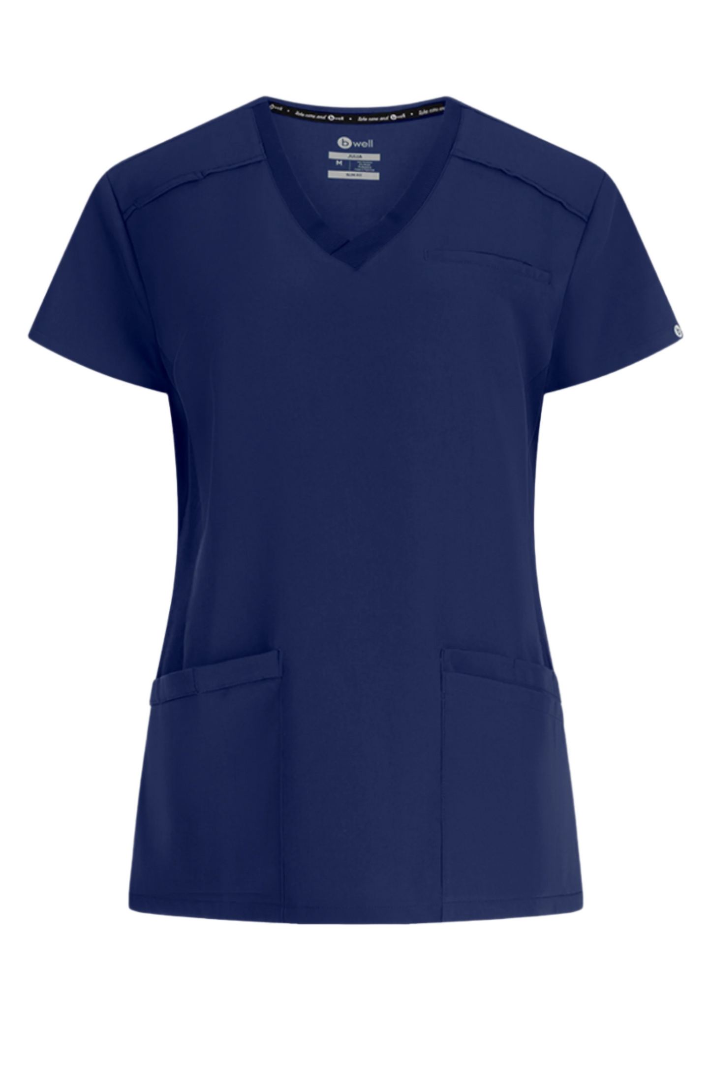 Bluza medicala stretch poliester raion 200g bleumarin dama Julia