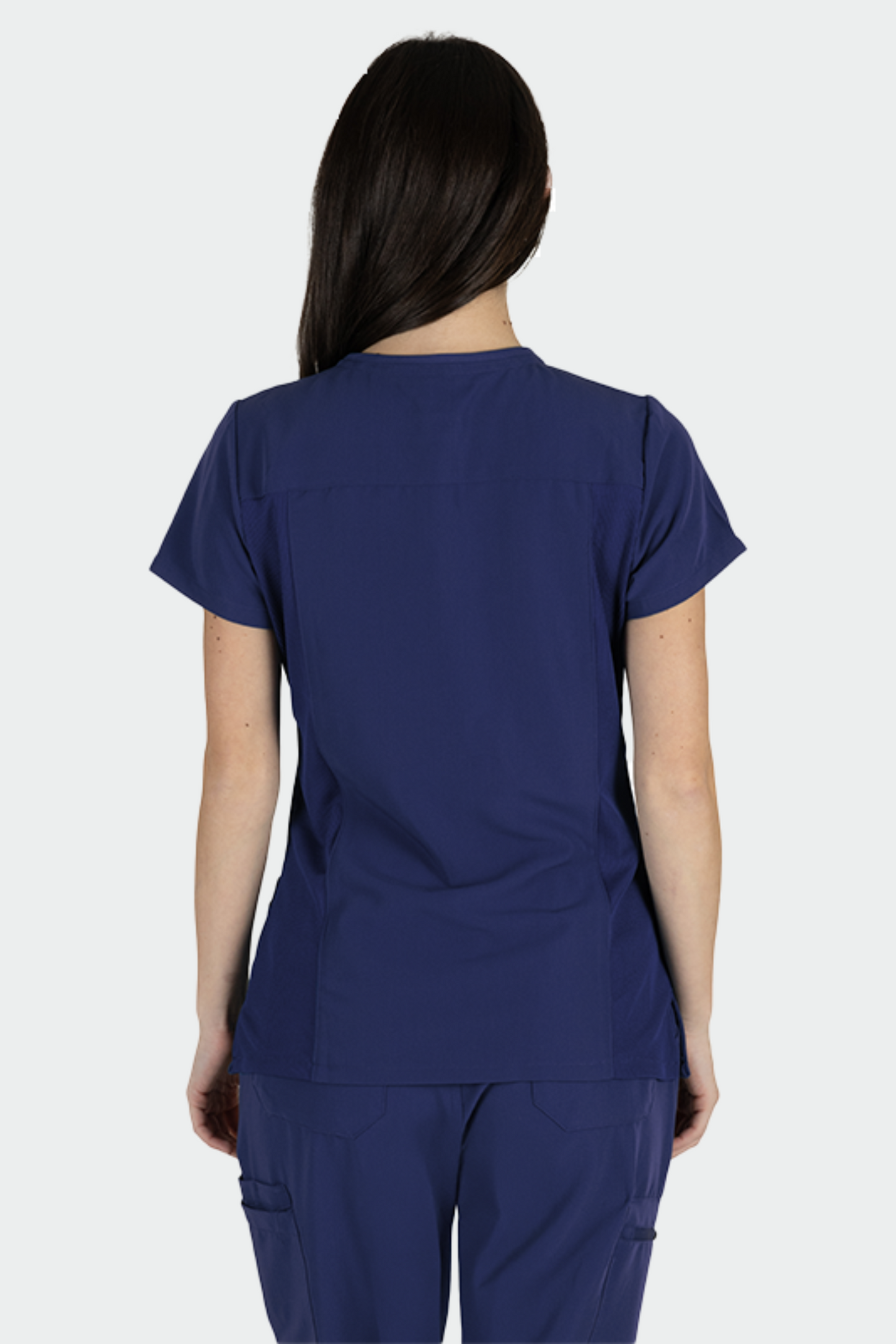 Bluza medicala stretch poliester raion 200g bleumarin dama Julia