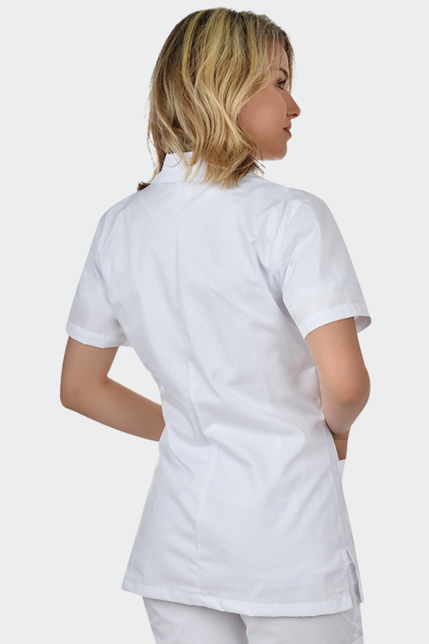 Bluza medicala tercot 160g alba dama Gabi