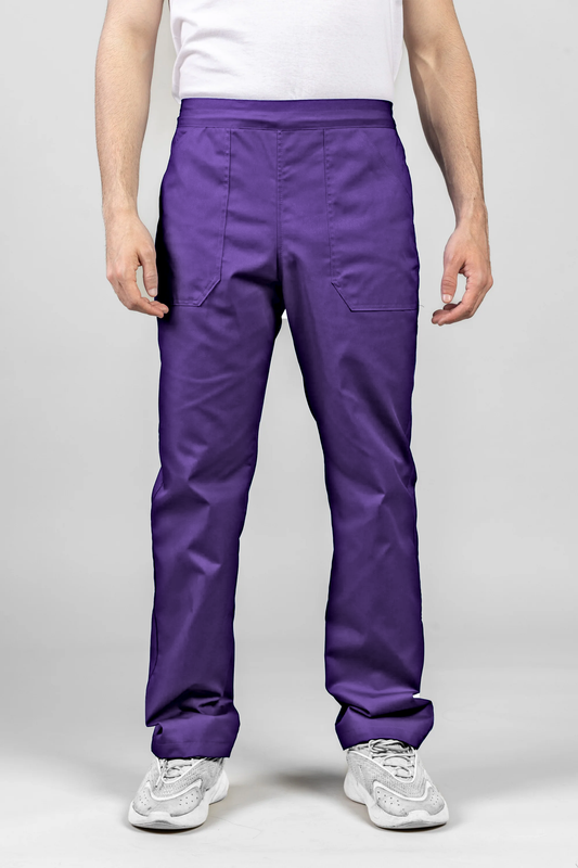 Pantaloni de lucru violet unisex poplin 165g Costin