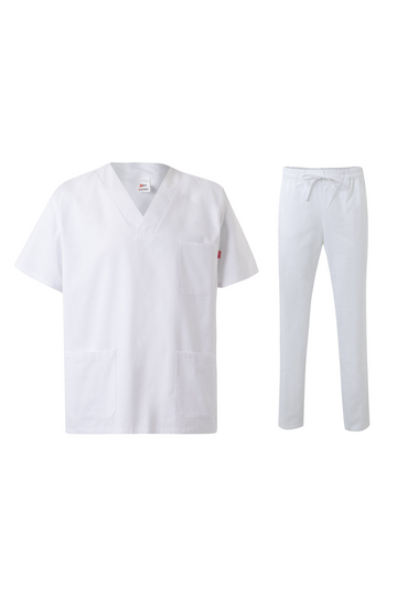 Costum 100% bumbac 190g alb V535205/V533005