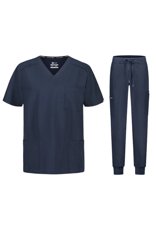 Costum medical stretch poliester 170g carbune barbat Matteo