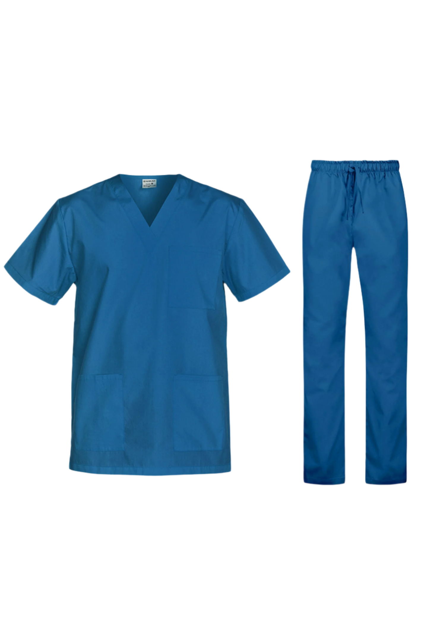 Costum medical tercot 110g albastru caraibe unisex Cesare