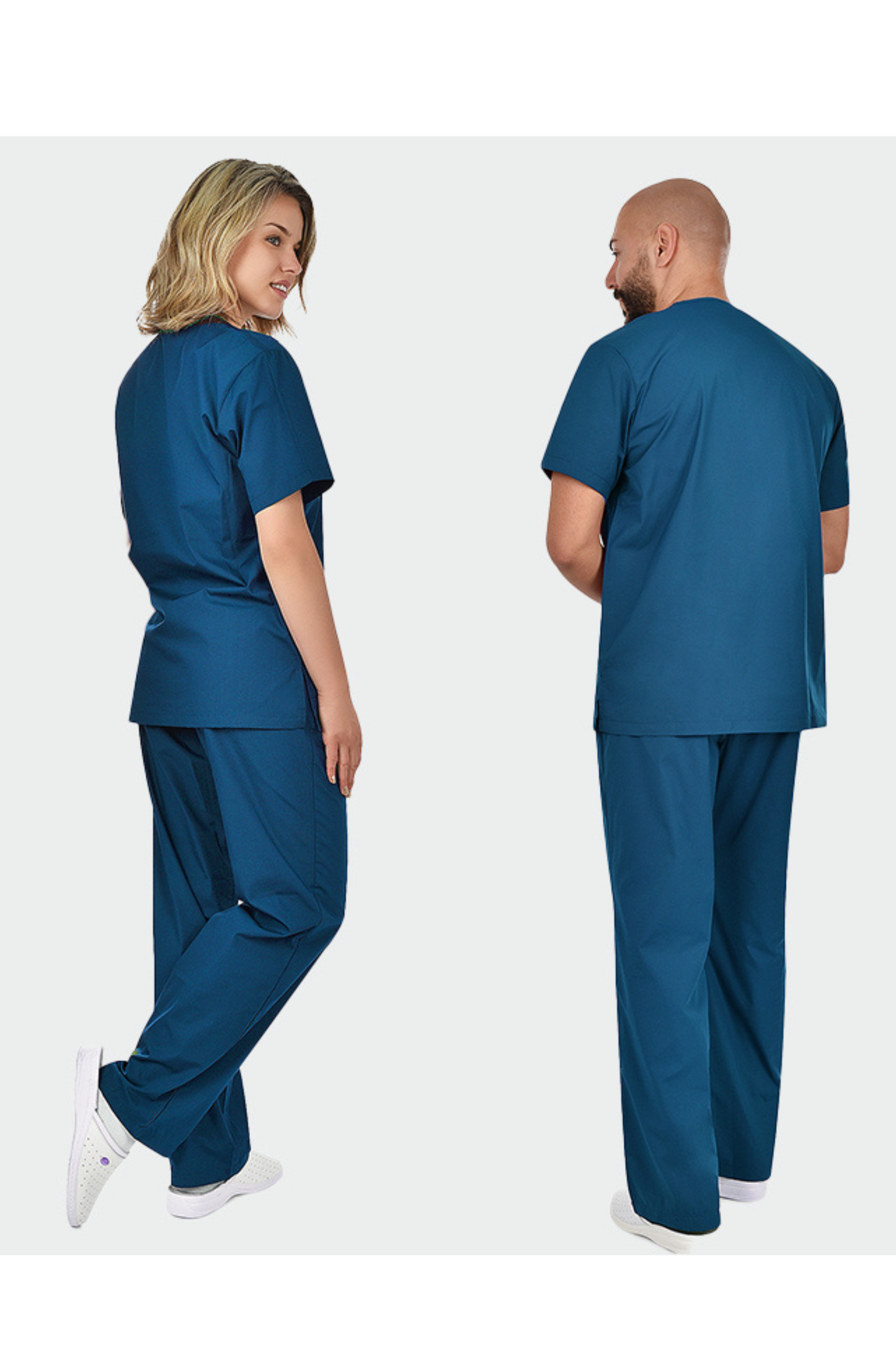 Costum medical tercot 110g albastru caraibe unisex Cesare