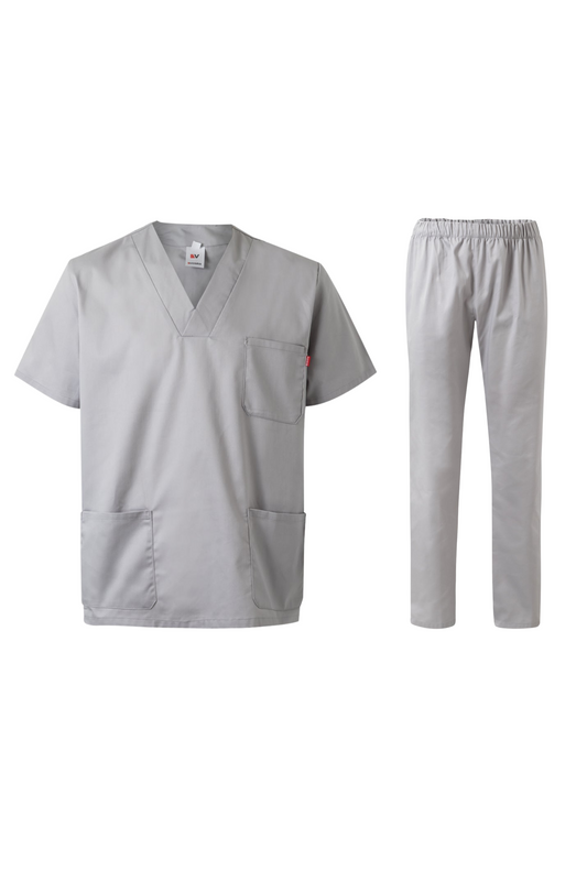 Costum medical tercot 190g gri gheata V589/V333