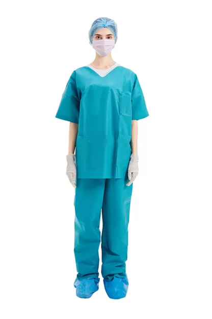 Costum Pijama din netesut SMMS 45 g/mp antistatic Verde