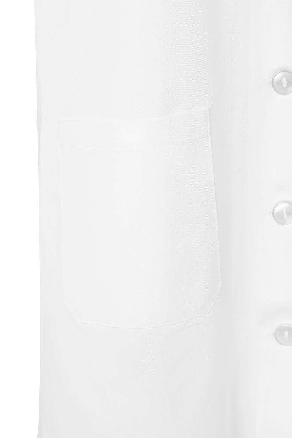 Halat lung tercot 175g maneca scurta nasturi dama alb V907