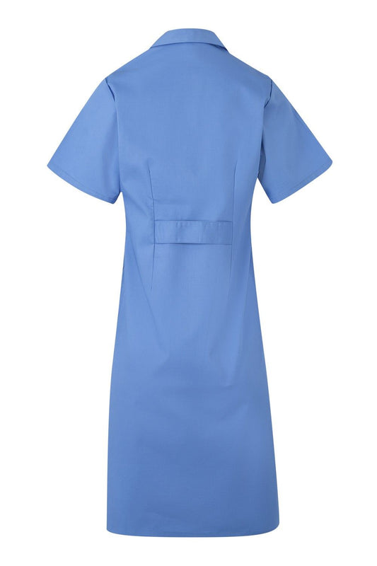 Halat lung tercot 175g maneca scurta nasturi dama bleu V907