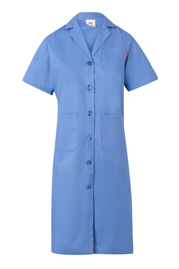 Halat lung tercot 175g maneca scurta nasturi dama bleu V907