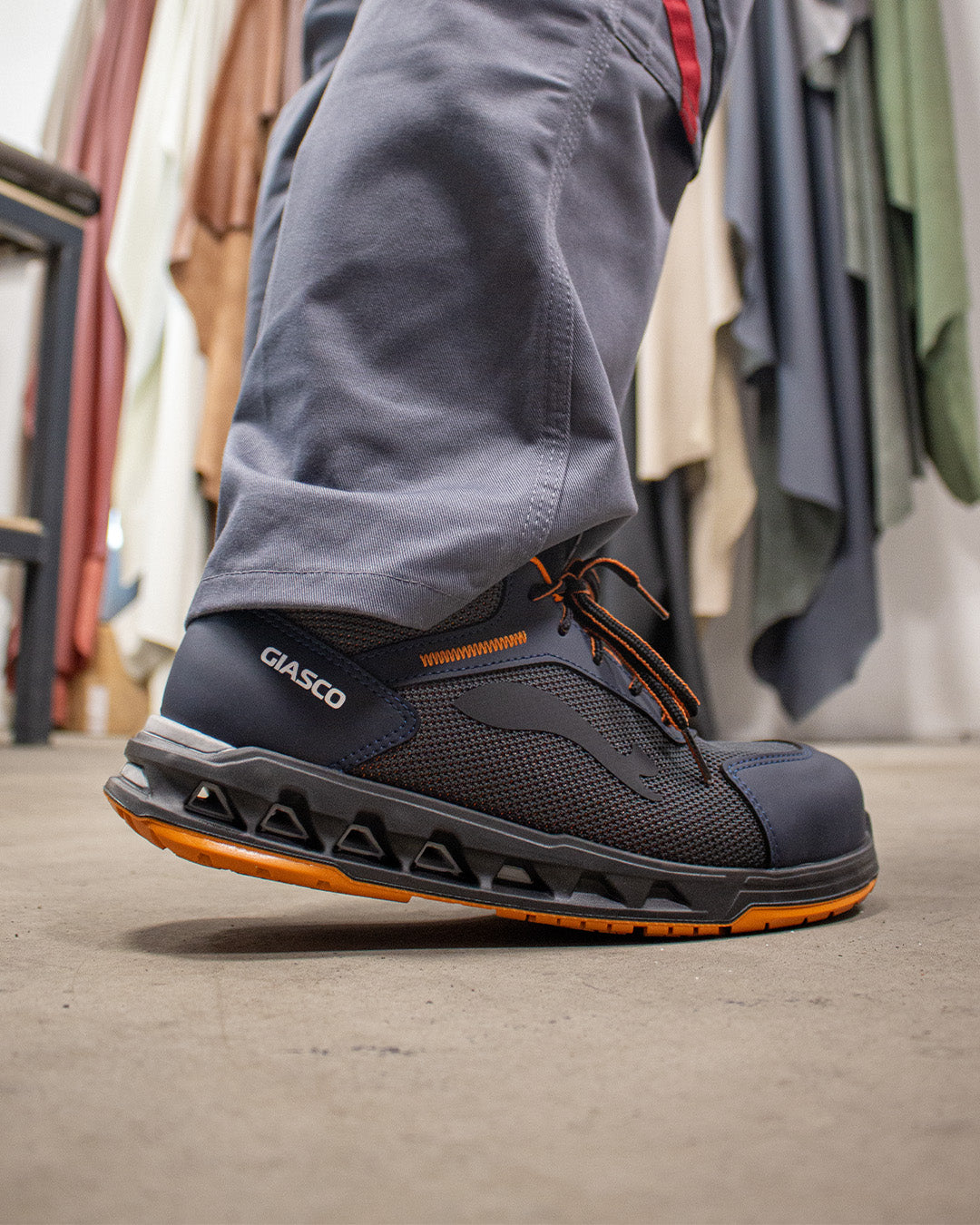 Pantofi S1PL FO SR bleumarin/portocaliu STAR GIASCO