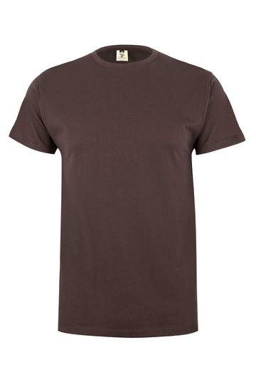 Tricou jersey tubular simplu 155g maneca scurta maro Melbourne