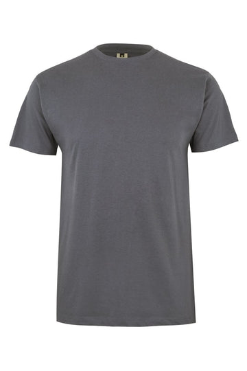Tricou jersey tubular simplu 155g maneca scurta gri inchis Melbourne