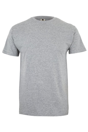 Tricou jersey tubular simplu 155g maneca scurta gri heather Melbourne
