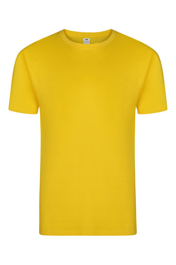 Tricou jersey tubular simplu 155g maneca scurta galben Melbourne