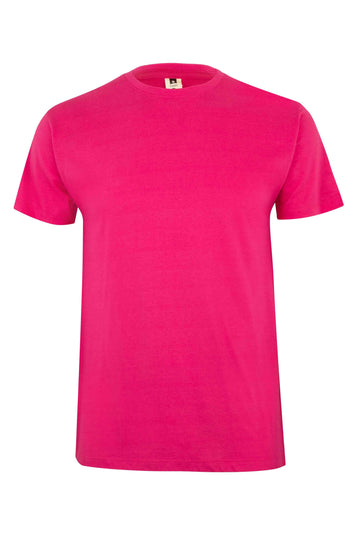 Tricou jersey tubular simplu 155g maneca scurta fucsia Melbourne