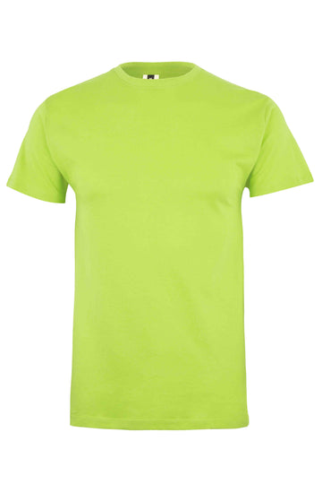 Tricou jersey tubular simplu 155g maneca scurta Lime Melbourne